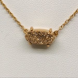 Kendra Scott EVER Rose Gold Drusy Necklace Rose Gold Plated